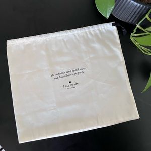 Kate Spade Cloth Drawstring Dust Bag Approximately 13.75” W x 11.75” H